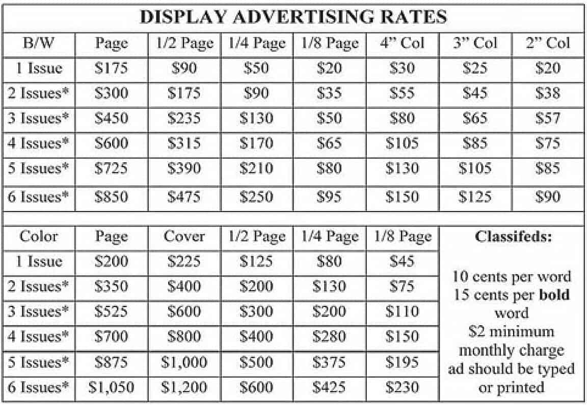 Advertising Rates