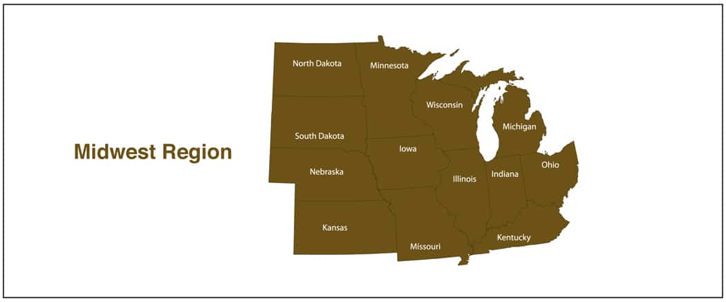 Midwest Region Map