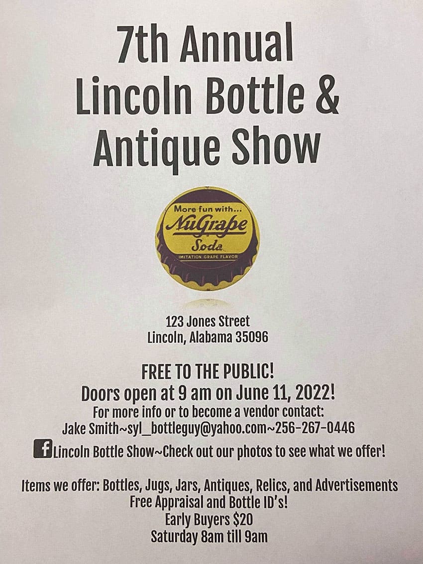 7th Annual Lincoln Bottle & Antique Show @ Lincoln Civic Center