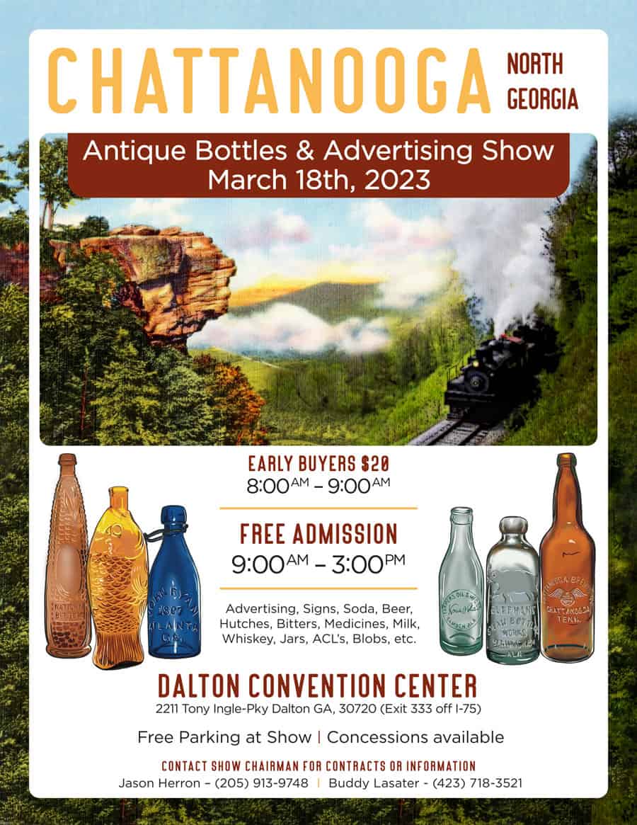 Chattanooga North Georgia Antique Bottles & Advertising Show @ Dalton Convention Center
