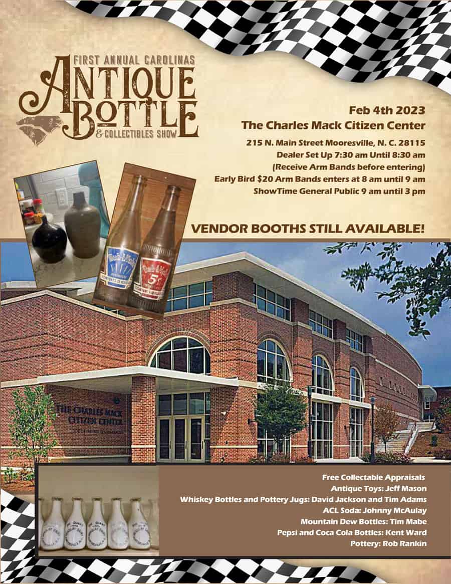 Carolina Antique Bottle and Collectible Show (1st Annual) @ Charles Mack Citizen Center