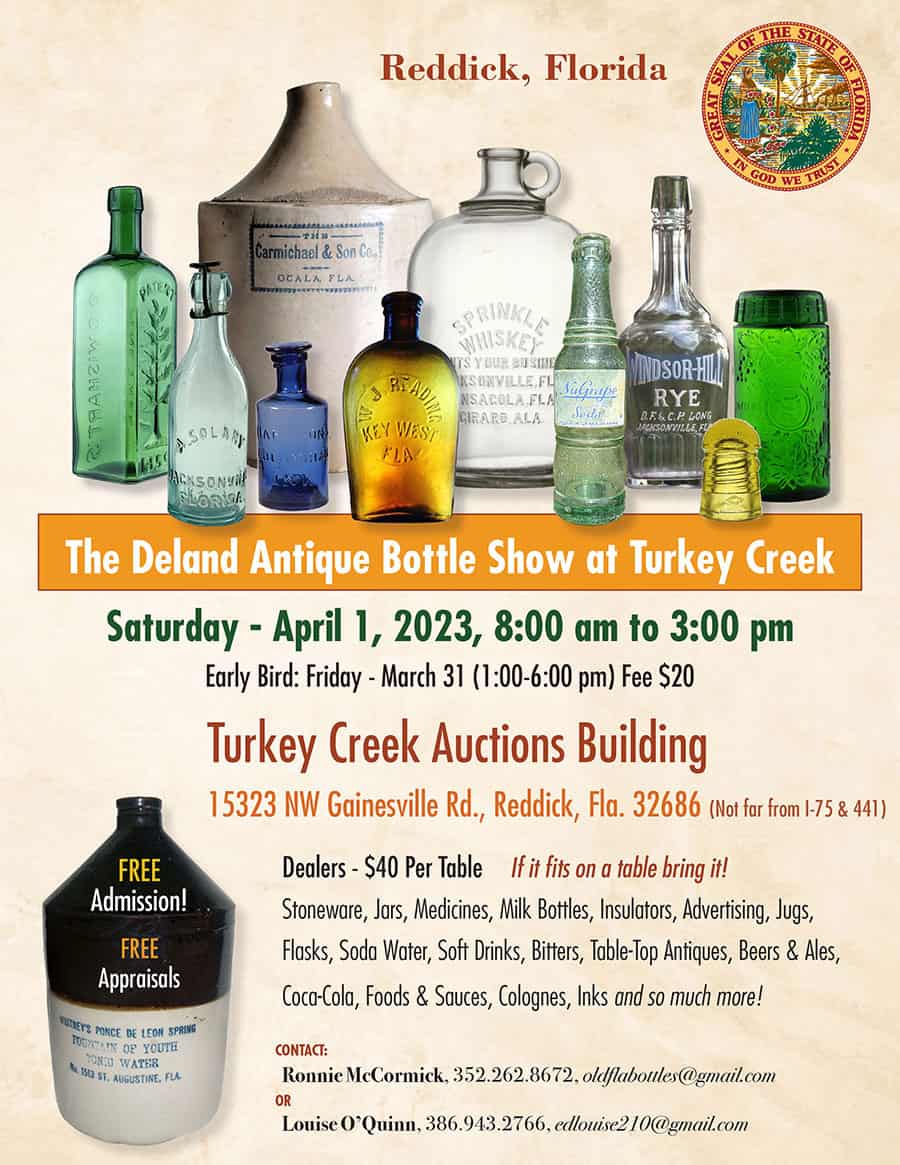 The Deland Antique Bottle Show at Turkey Creek @ Turkey Creek Auctions Building