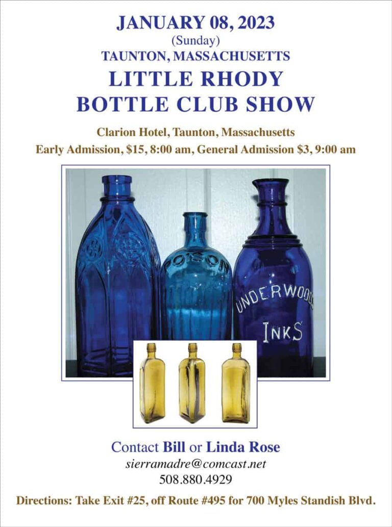 Little Rhody Bottle Club held its Annual Winter Show