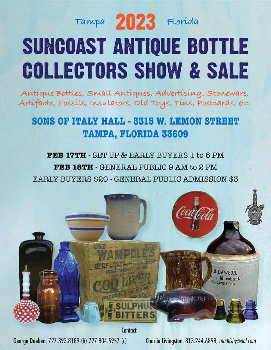 Suncoast Antique Bottle Collectors Show & Sale @ Sons of Italy Hall
