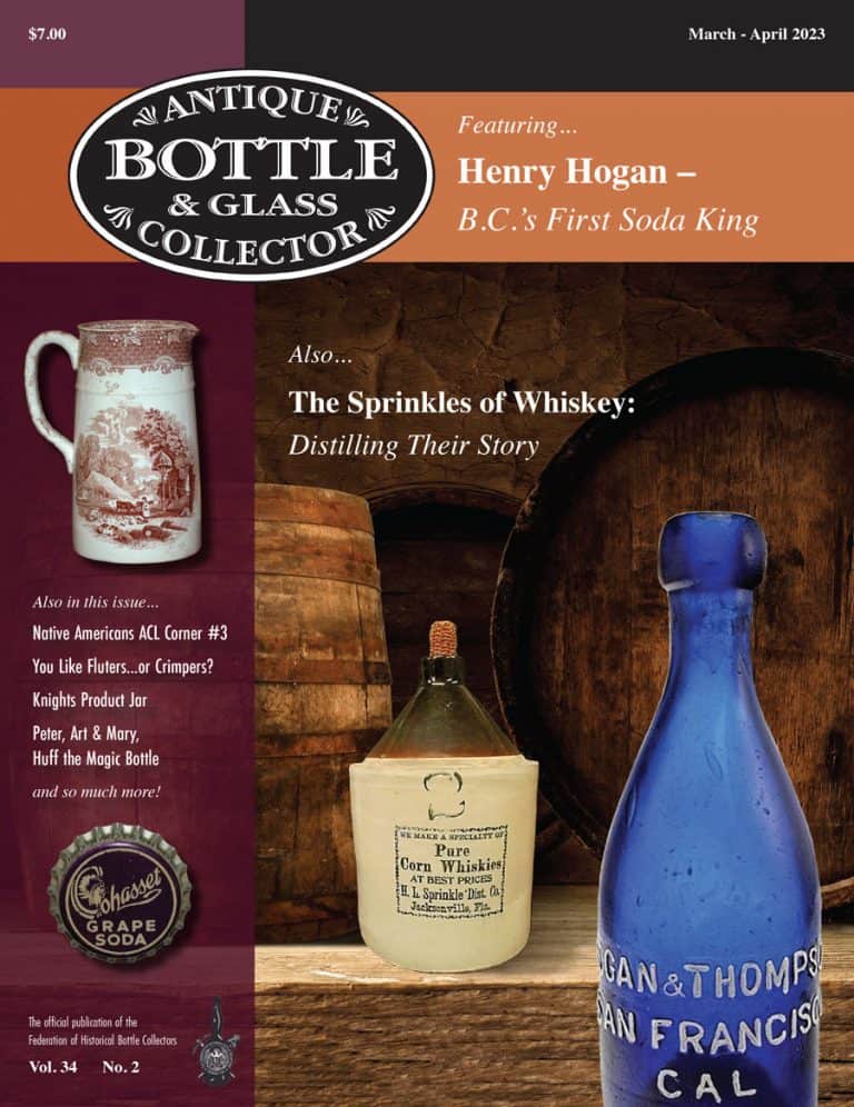 Antique Bottle & Glass Collector: March - April 2023 Cover