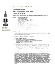 FOHBC Meeting Notes - 7 February 2023
