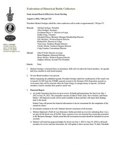 FOHBC Meeting Minutes - 4 August 2023