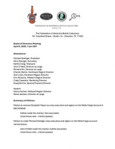 Board of Directors Meeting Minutes - 8 April 2025